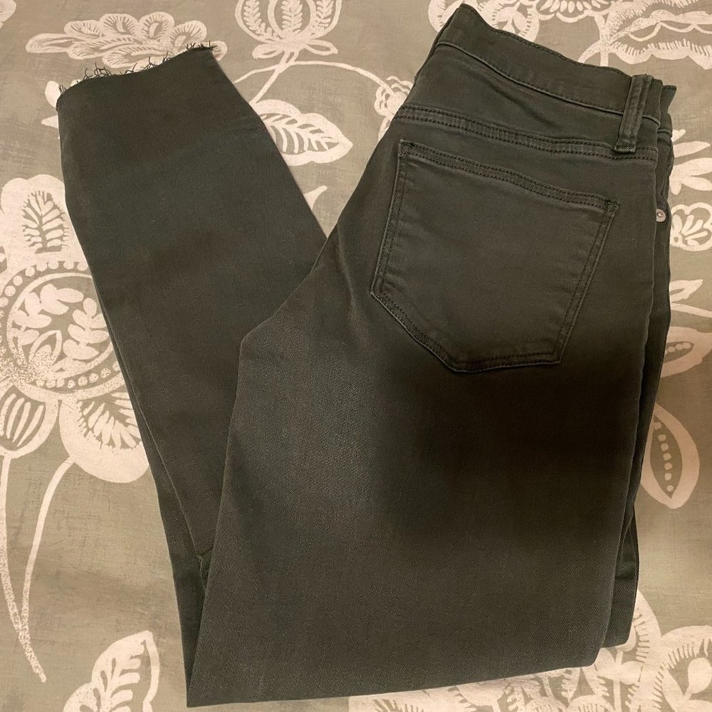 NWT~Lucky Brand Ava Mid Rise Crop~Green~Sz 4/27